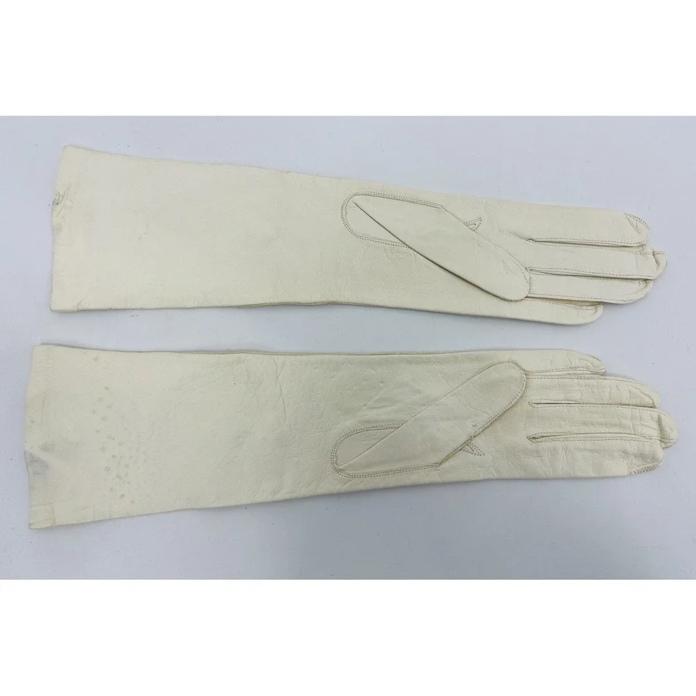 Vintage Grandoe Soapable Leather Gloves Size 6 1/2 Slik Lined